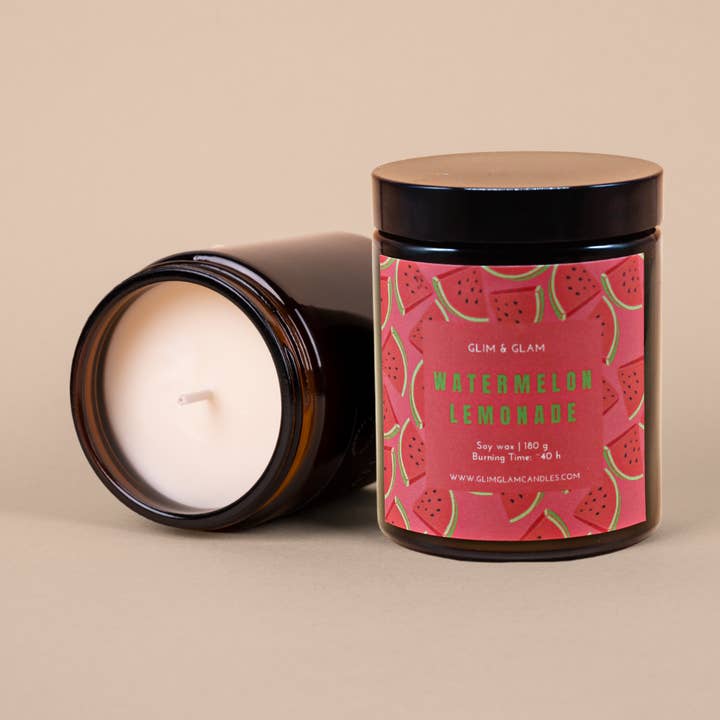 Watermelon Lemonade Soy Candle for wholesale by Glim & Glam