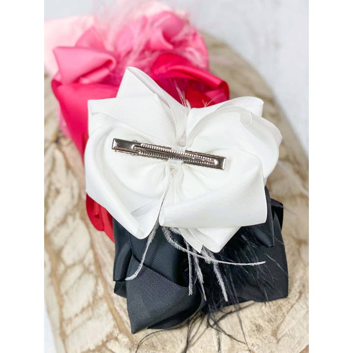 The Hair Bow Company - Wholesale Hair Bow - Kids - Texas Size Ostrich Puff Looped Knot Hair Bow