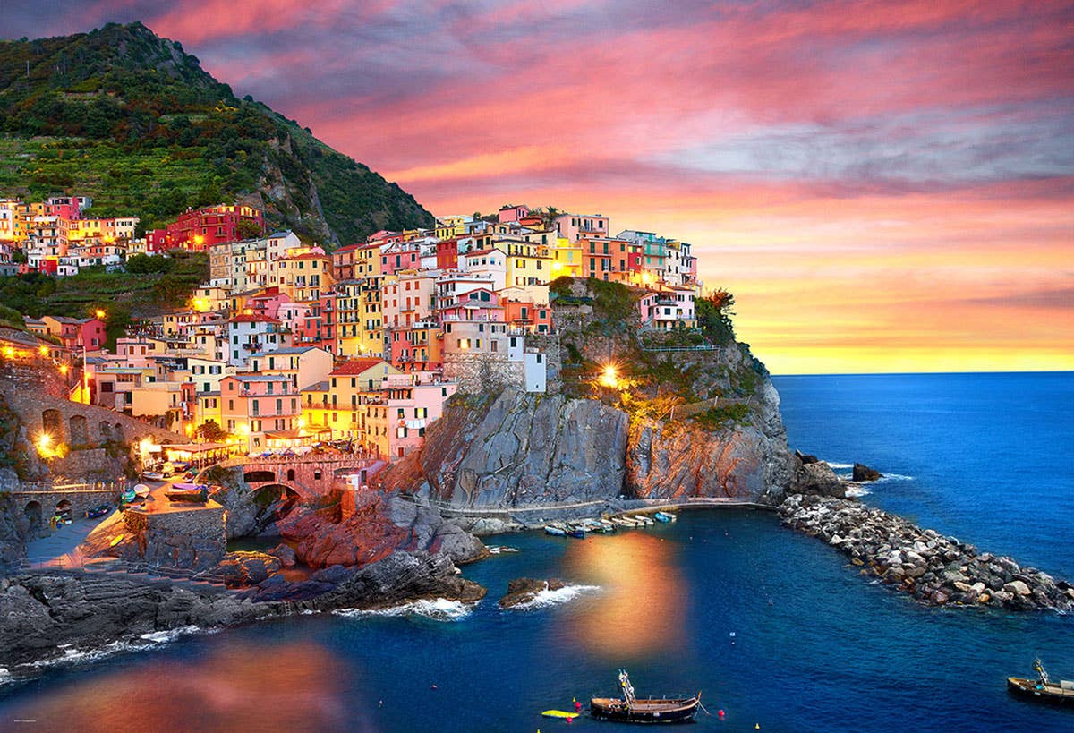 Eurographics Puzzles USA - Wholesale Puzzle - Adult - Manarola at Dusk - Italy1
