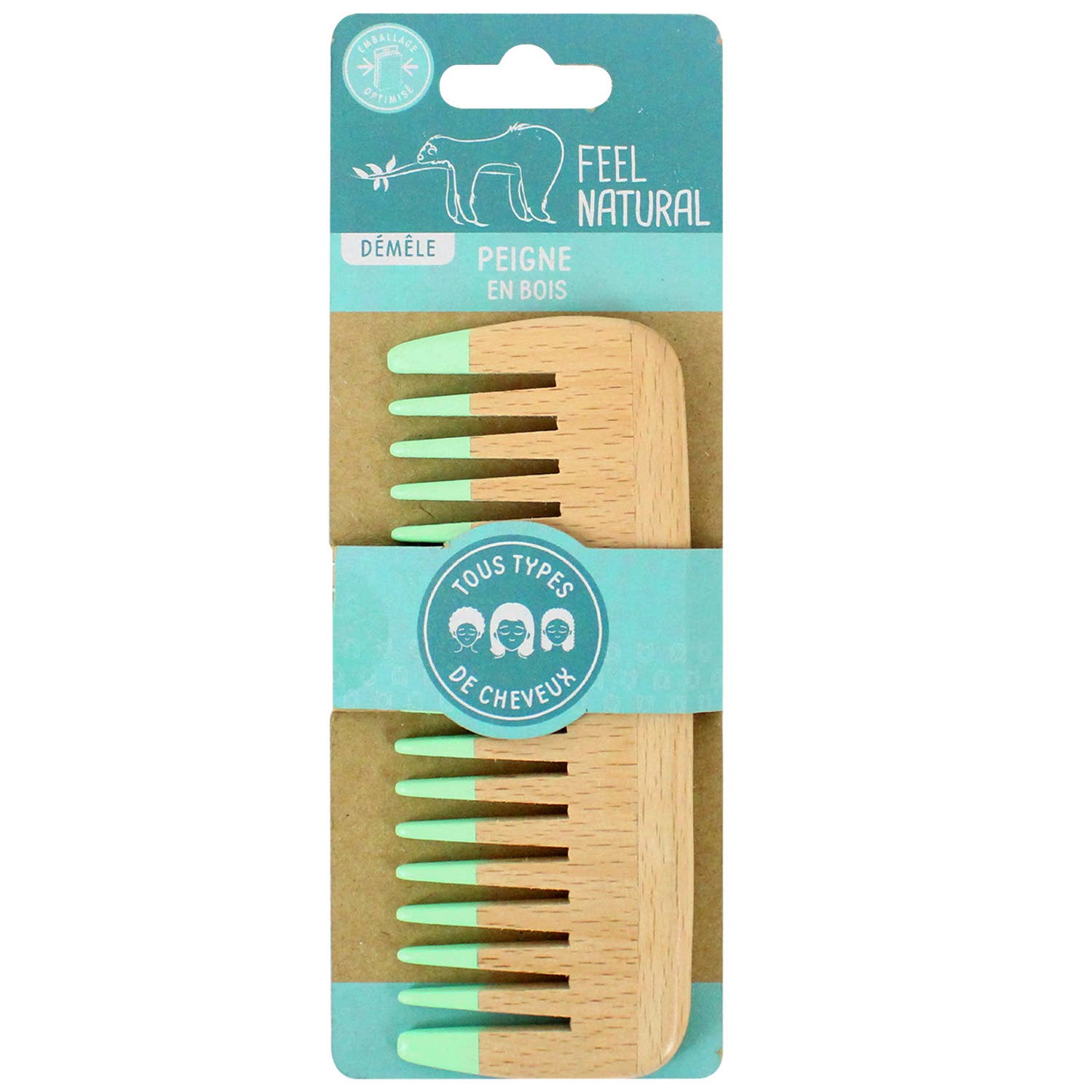 FRENCH TENDANCE - Wholesale Hair Brush/Comb - Natural bamboo comb - Feel Natural2