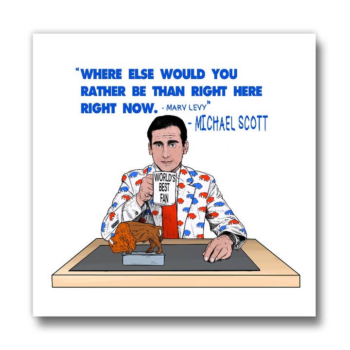 Aimant 3x3 po The Office Buffalo Football pour la vente par Christmas All Over