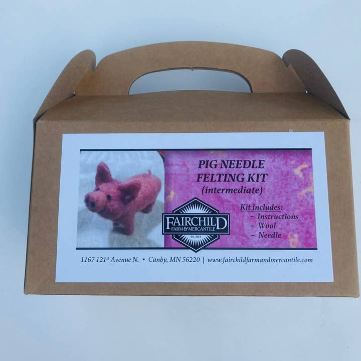 Fairchild Farm and Mercantile - Wholesale Craft Sewing Kit - Pig Needle Felting Kit
