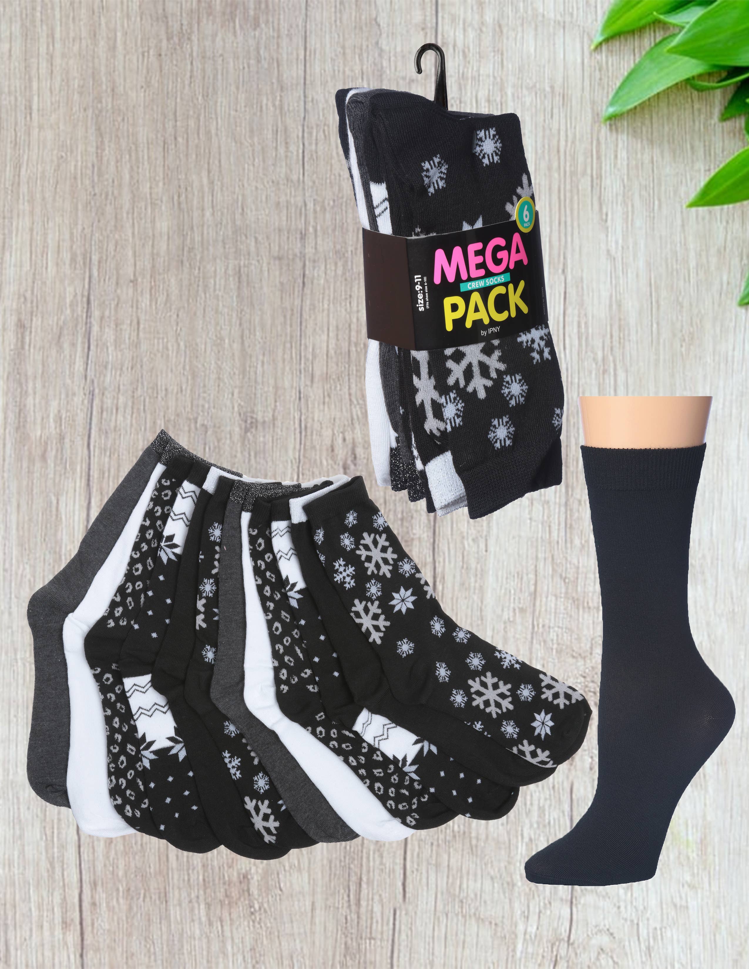 Isadora, Tipi toe, & James Fiallo – Großhandel Socken – Damen – Damen Tipi Toe 6er-Pack lustige bunte funky Happy Crew Socke1