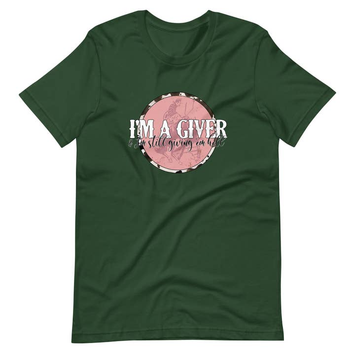 Dixie Mae Clothing Co. - Venta al por mayor Camiseta serigrafiada - Mujer - Camiseta unisex de manga corta I'm a Giver & I'm still Giving them Hell 12