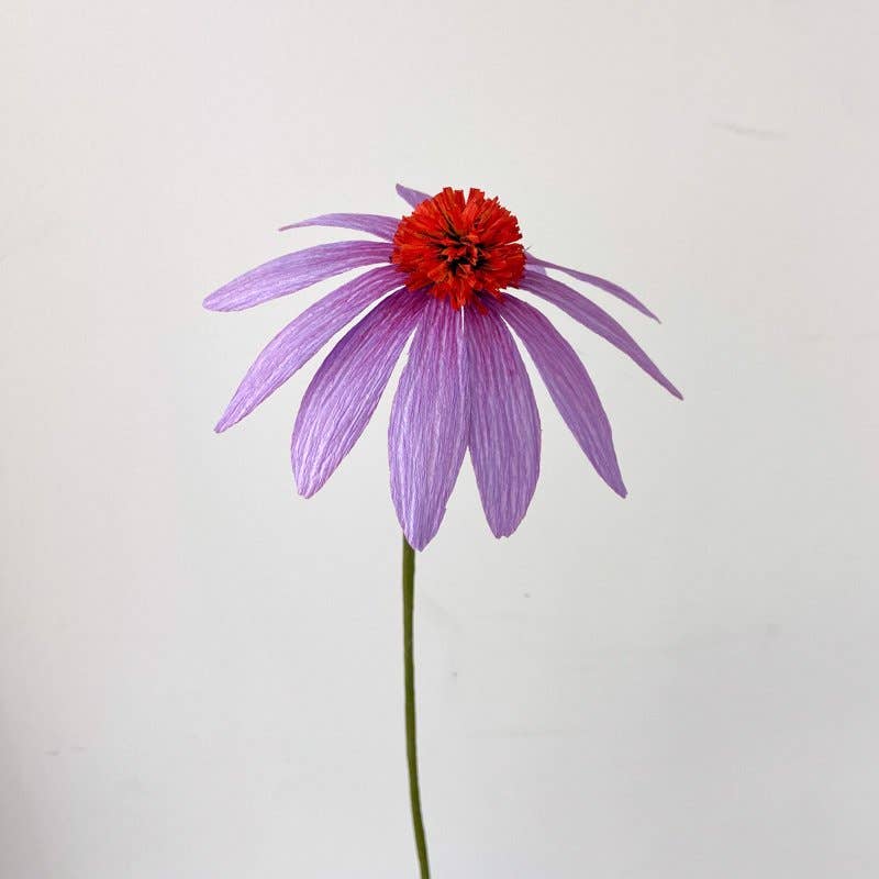 Papercraft Miracles LLC – wholesale Artificial flowers – Purple Coneflower Echinacea Crepe Paper Flower2