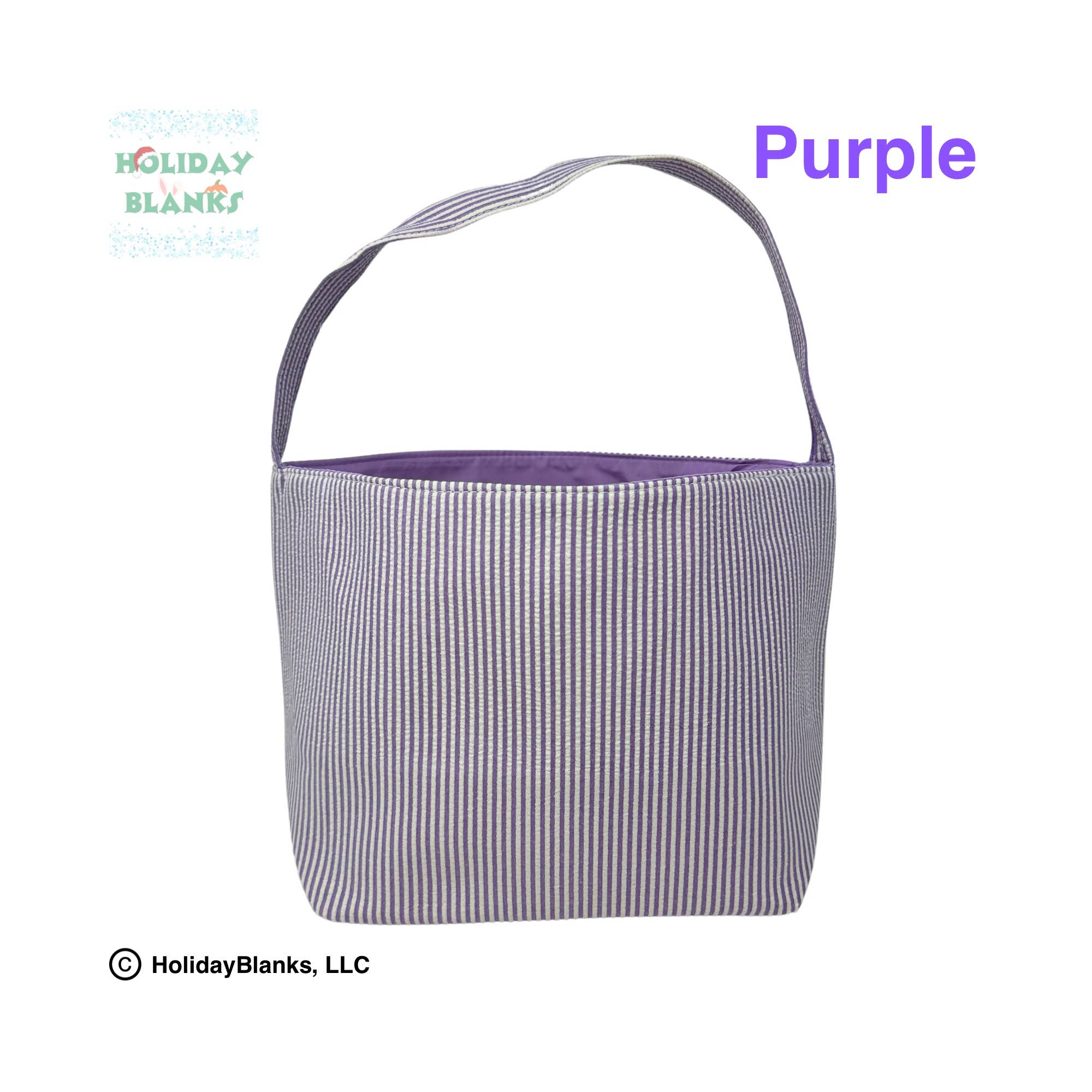 Holiday Blanks - Wholesale Basket - Easter or Halloween Seersucker basket embroidery blanks4