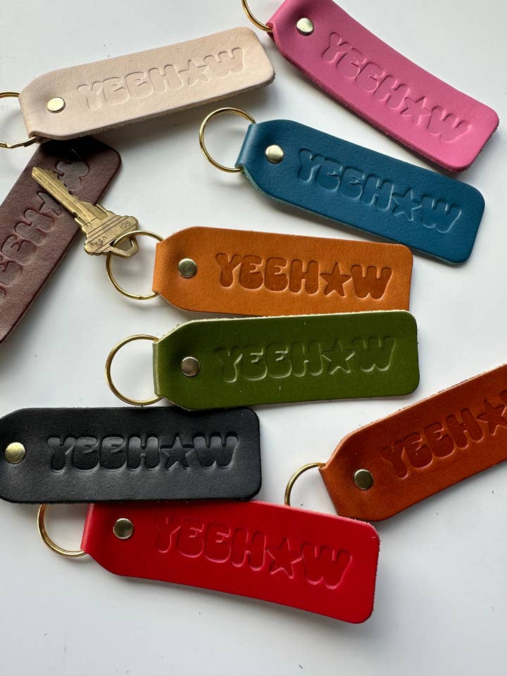 “YEEHAW” Keychain for wholesale by Twin Sparrow