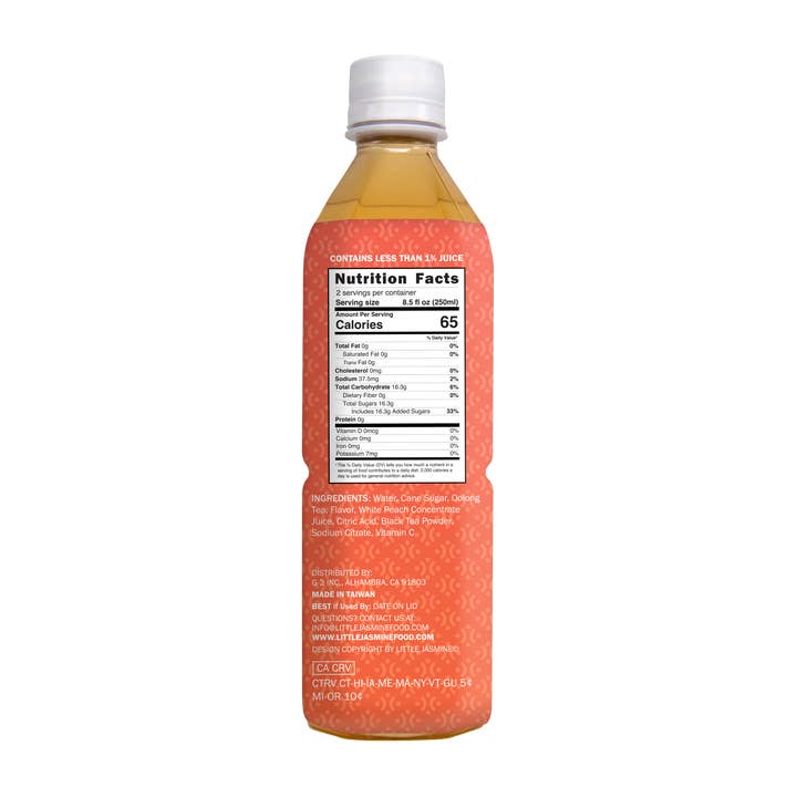 Arroyo Kitchen by Little Jasmine - Wholesale Iced Tea - White Peach Black Tea, 16.9 fl oz - Fruit Tea RTD Beverage3