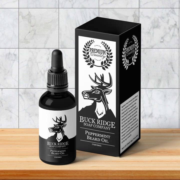 Peppermint Beard Oil for wholesale by Buck Ridge Soap Company