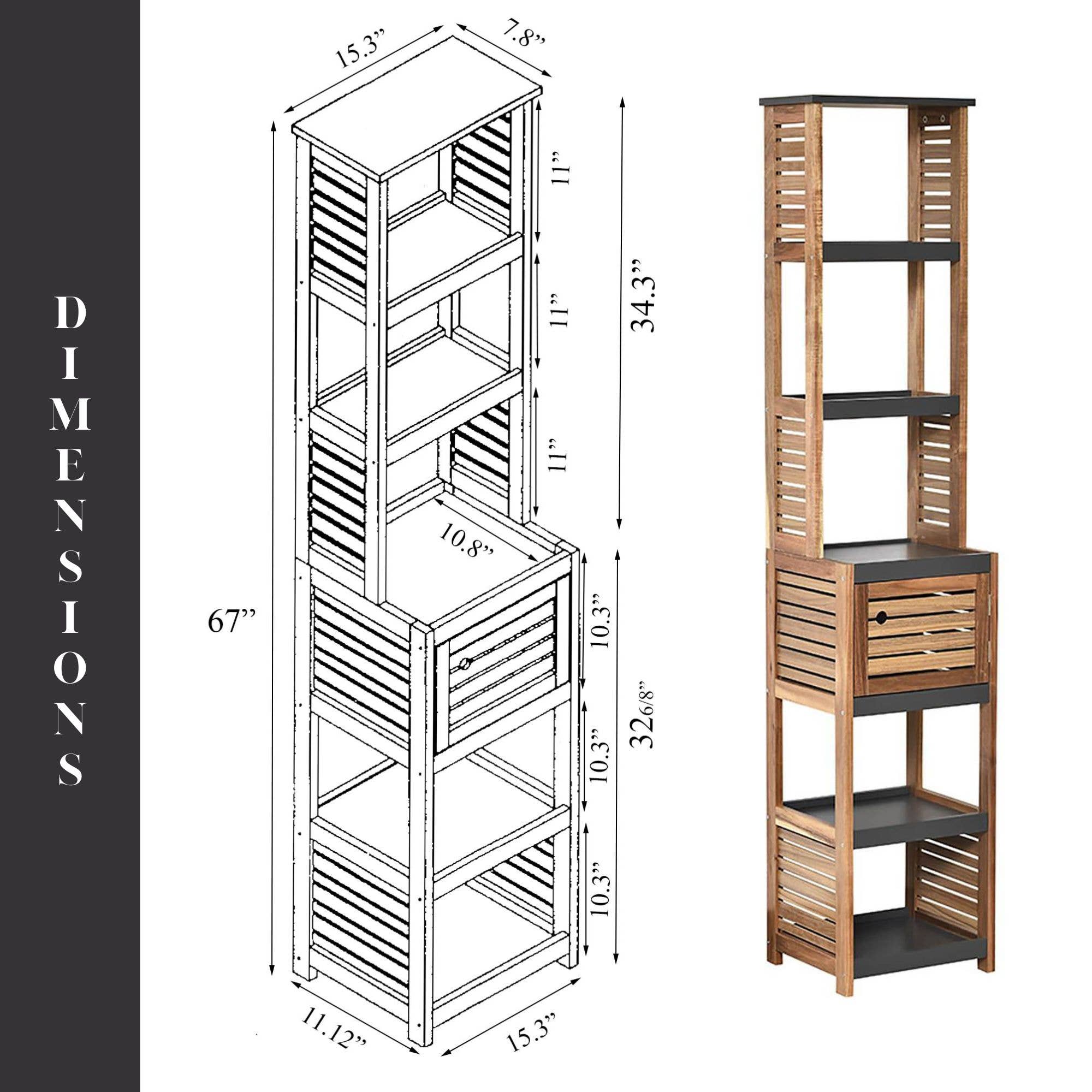 Tall Brown Gray Cabinet – Elements for wholesale on Faire2
