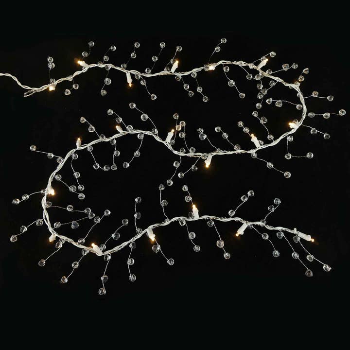 Decor N Beyond - Wholesale String Lights - 6' Lighted Faceted Acrylic Berry Garland