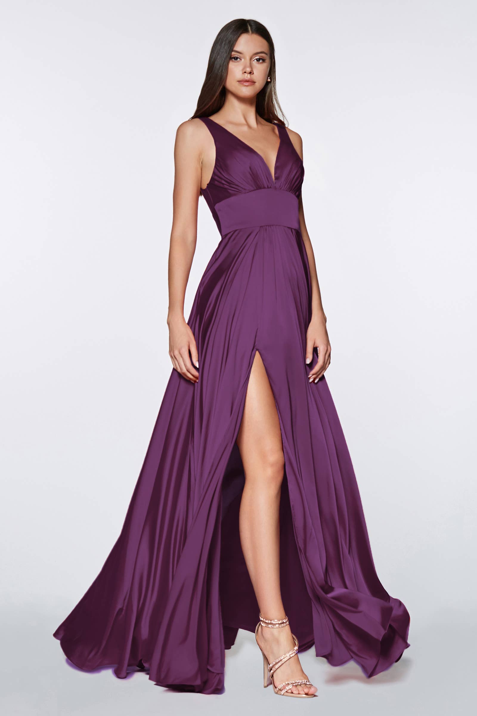 Ladivine by Cinderella Divine - Wholesale Gown - Women's - Satin A-Line Dress4