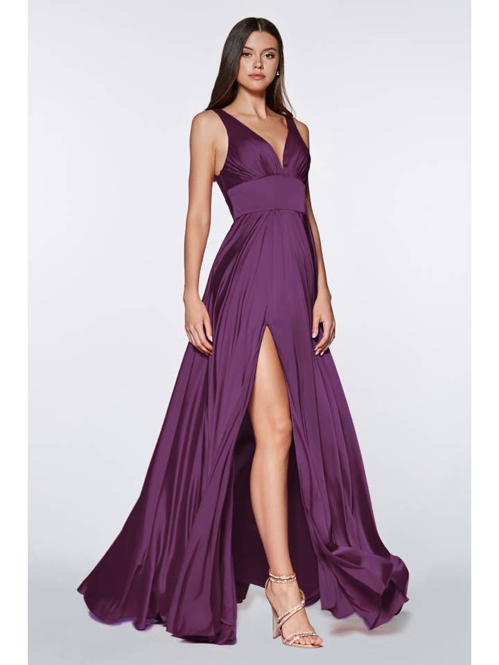 Ladivine by Cinderella Divine - Wholesale Gown – Women's - Satin A-Line Dress4