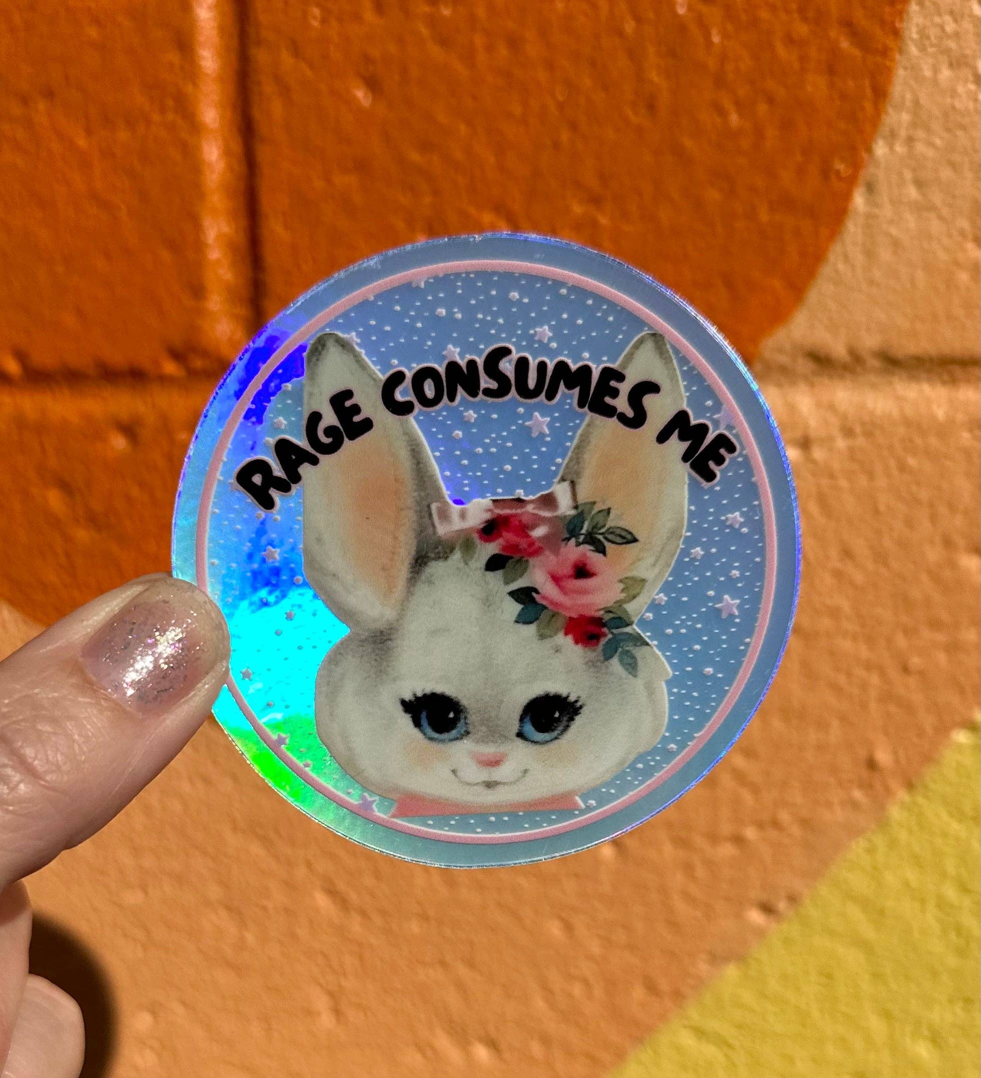 Hilarious Humanitarian - Wholesale Sticker - Rage Consumes Me Sticker (2 colors available)0