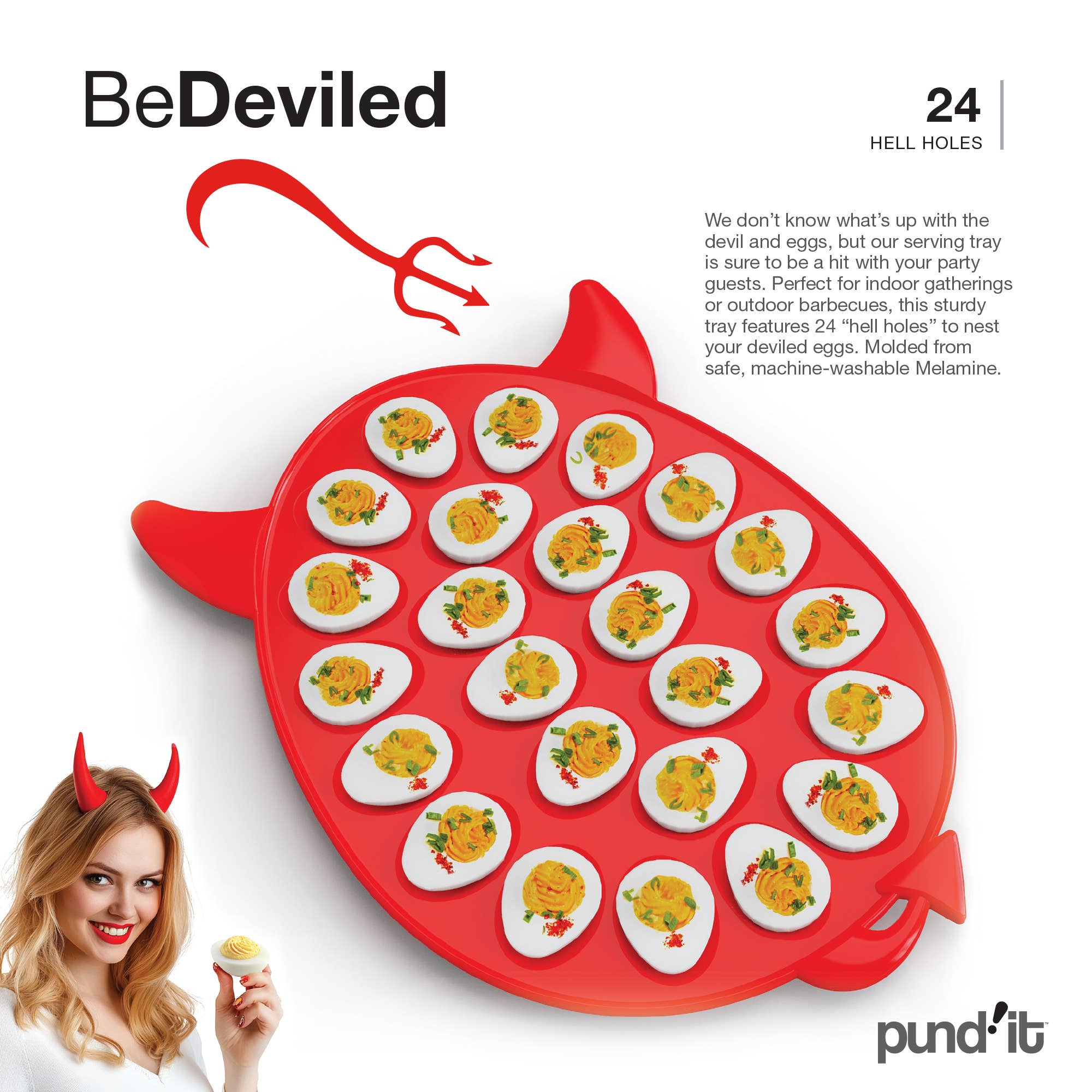 Fox Run Brands - Wholesale Egg Cup/Holder - Pund'it BeDeviled Egg Plate, 24 Cup Deviled Egg Platter7