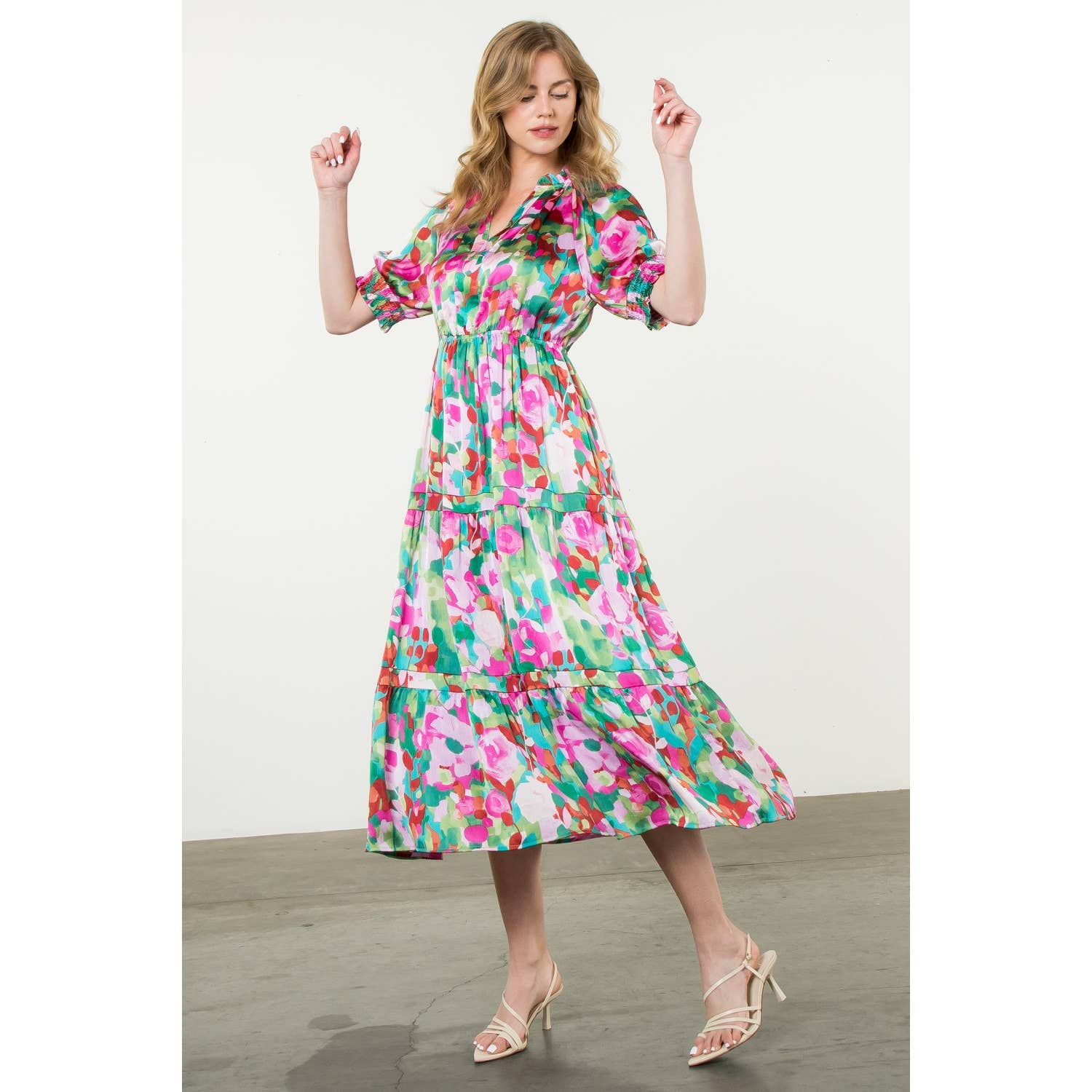 LILA Kortärmad flerfärgad klänning för wholesale på Faire1