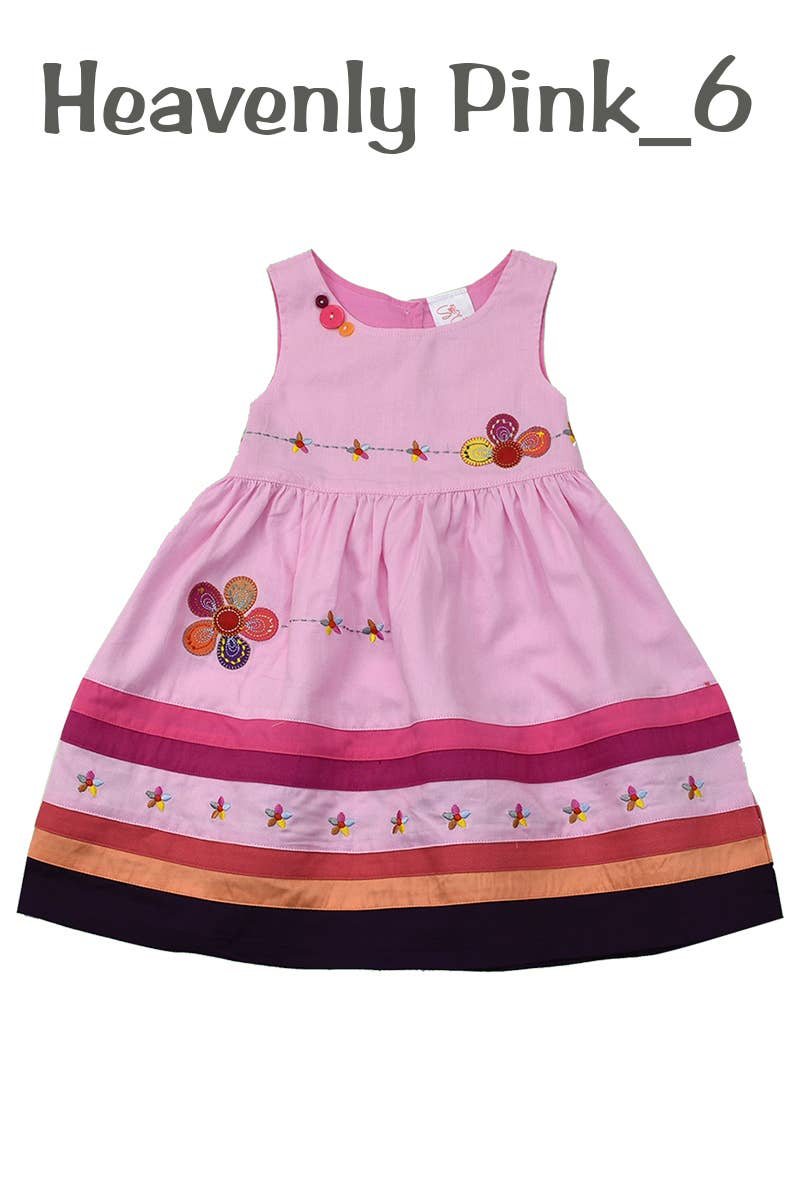 SISSYMINI - Wholesale Dress - Kids - Toddlers & Girls Soft Cotton Applique Dress | 878-SS2318