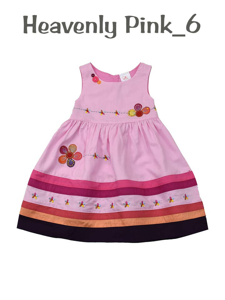 SISSYMINI - Wholesale Dress - Kids - Toddlers & Girls Soft Cotton Applique Dress | 878-SS2318