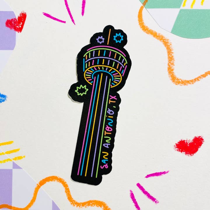 San Antonio Texas Vinyl Sticker for wholesale by Get Stoked