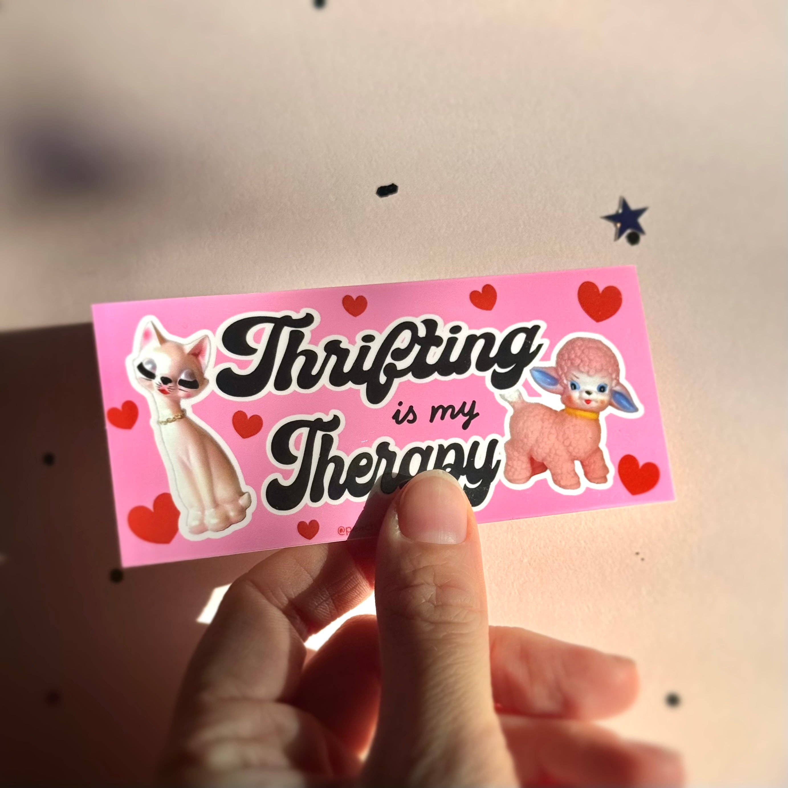 Peach Beast - Wholesale Sticker - Thrifting Is Therapy Sticker1