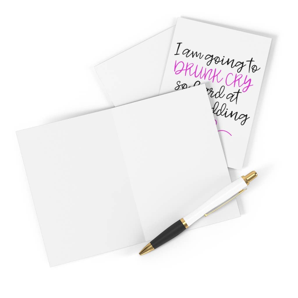 R is for Robo – Großhandel Verlobungskarten – Drunk Cry, lustige Verlobungskarte, niedliche, lustige Hochzeitskarte2