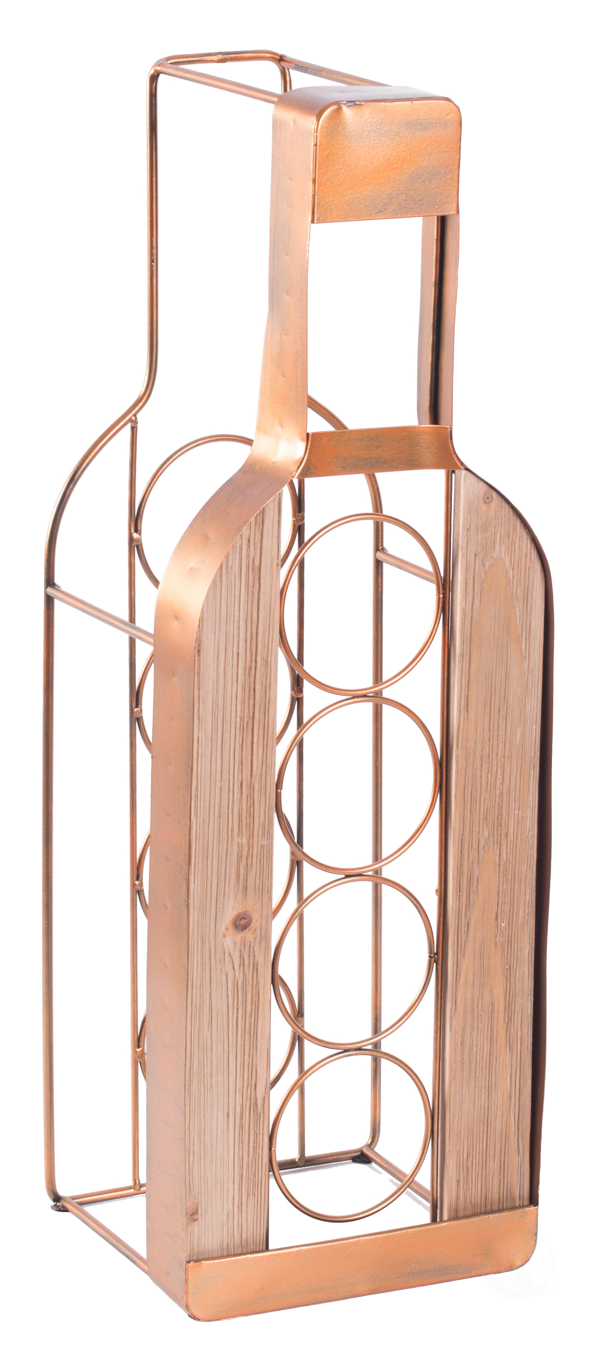 Quickway Imports – wholesale Bottle rack/holder – Bottle Shaped Freestanding 4 Wine Bottle Holder2