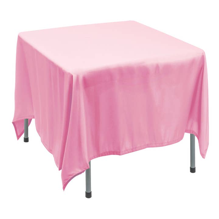 Nappe carrée en polyester 90" x 90" - Rose pour la vente par Portofino International Trading, USA