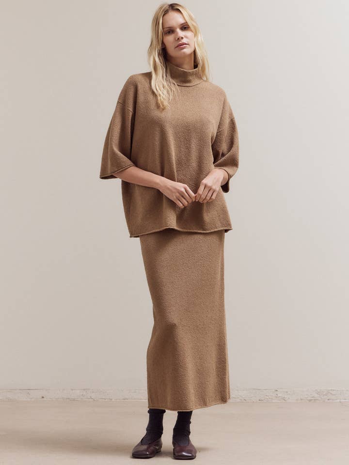 42011 - MOCK NECK LOOSE FIT SWEATER for wholesale by Grade & Gather