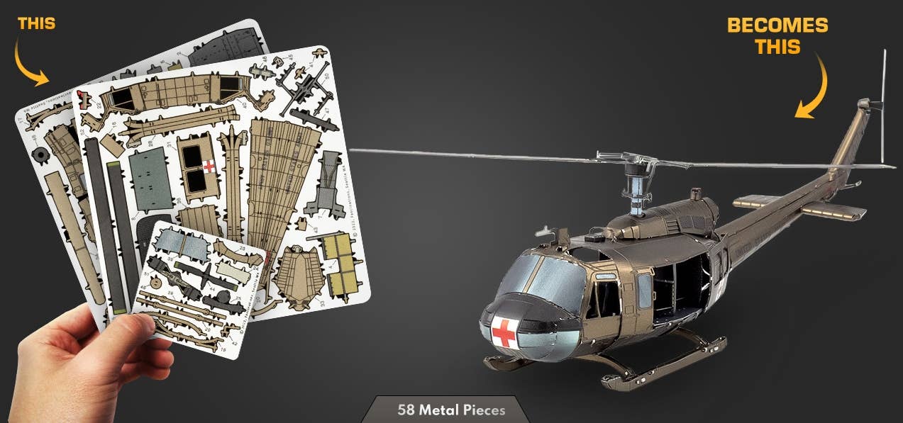 Metal Earth - Wholesale Decorative Tabletop Object - UH-1 Huey Helicopter1