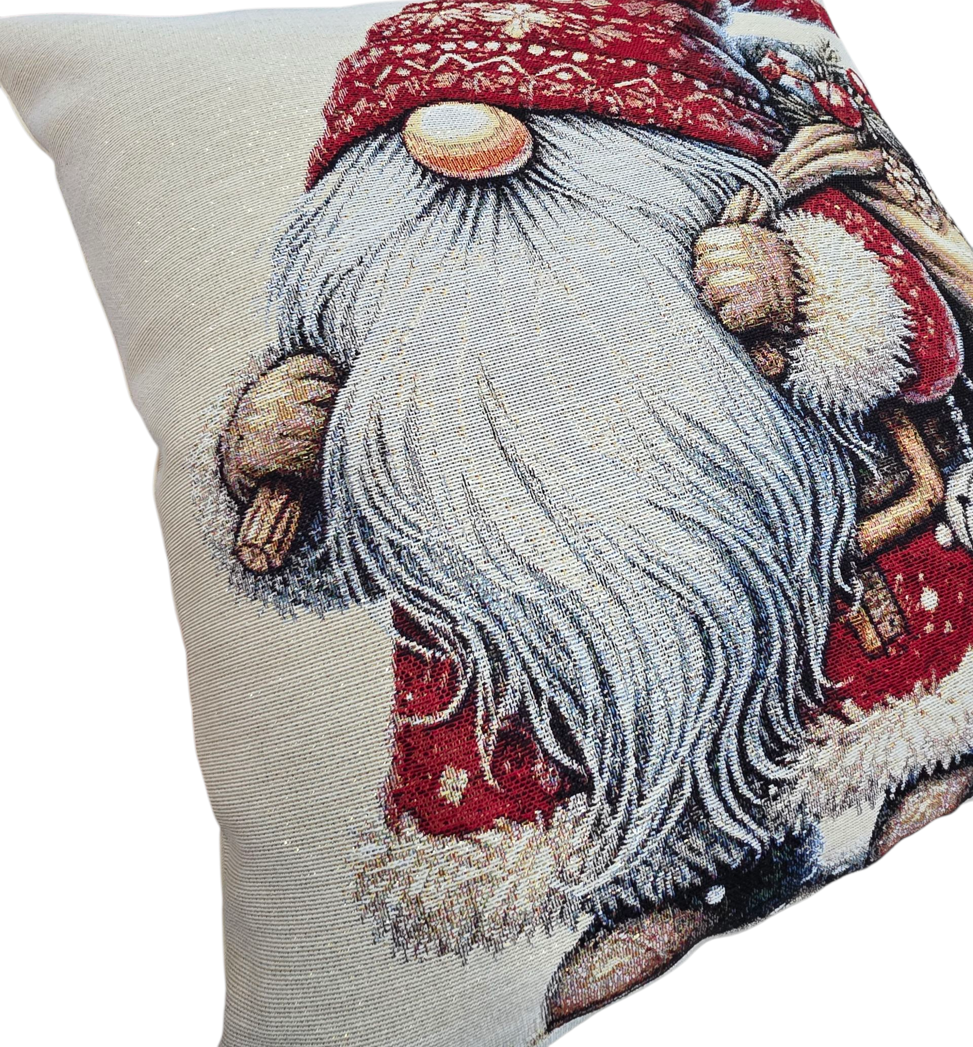 Lunaria Lab - Wholesale Throw/Decorative Pillow - Gnomes Lurex Gobelin Cushion Cover11