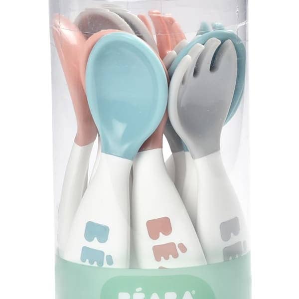 BEABA Toddler's Self-Feeding Cutlery - Set of 10 - Breeze for wholesale by BEABA & Childhome