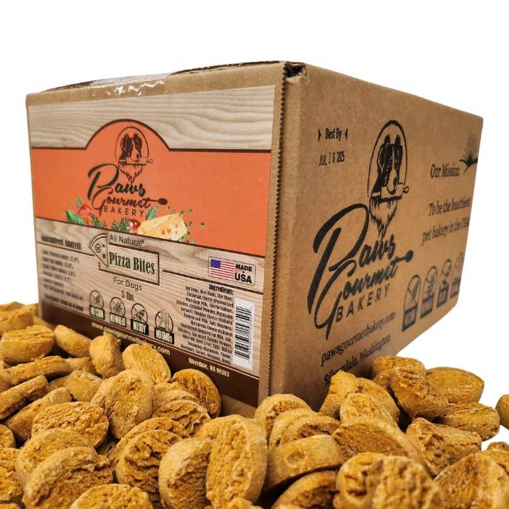 Paws Gourmet Bakery - Wholesale Pet Treats - Dog - Paws Gourmet Bakery Pizza Bites Dog Treats, 5-lb