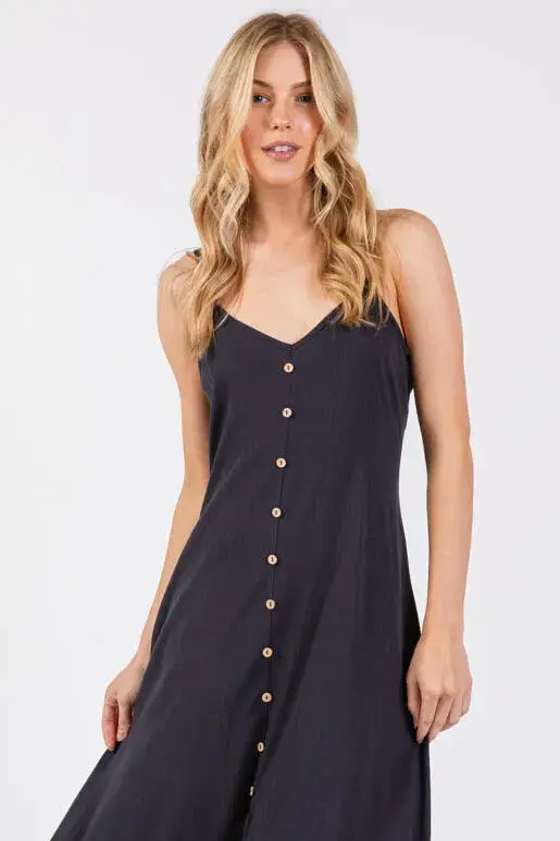 Final Touch - Vente Robe – femme - Robe fluide en mousseline épaisse avec boutons contrastants - ND40209-HV8