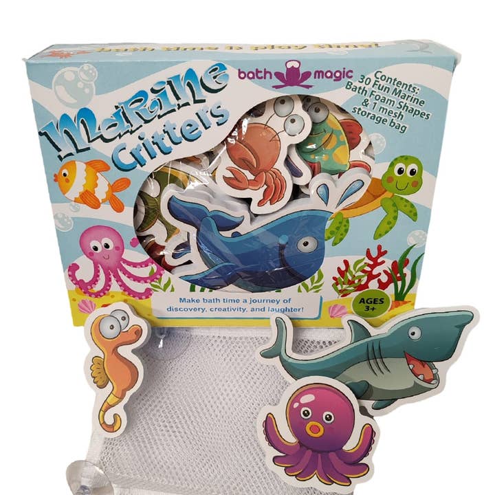 FiZZLeS Marine Animal Sticky Bath Foam Critters (30 pieces) for wholesale by Firefox Toys