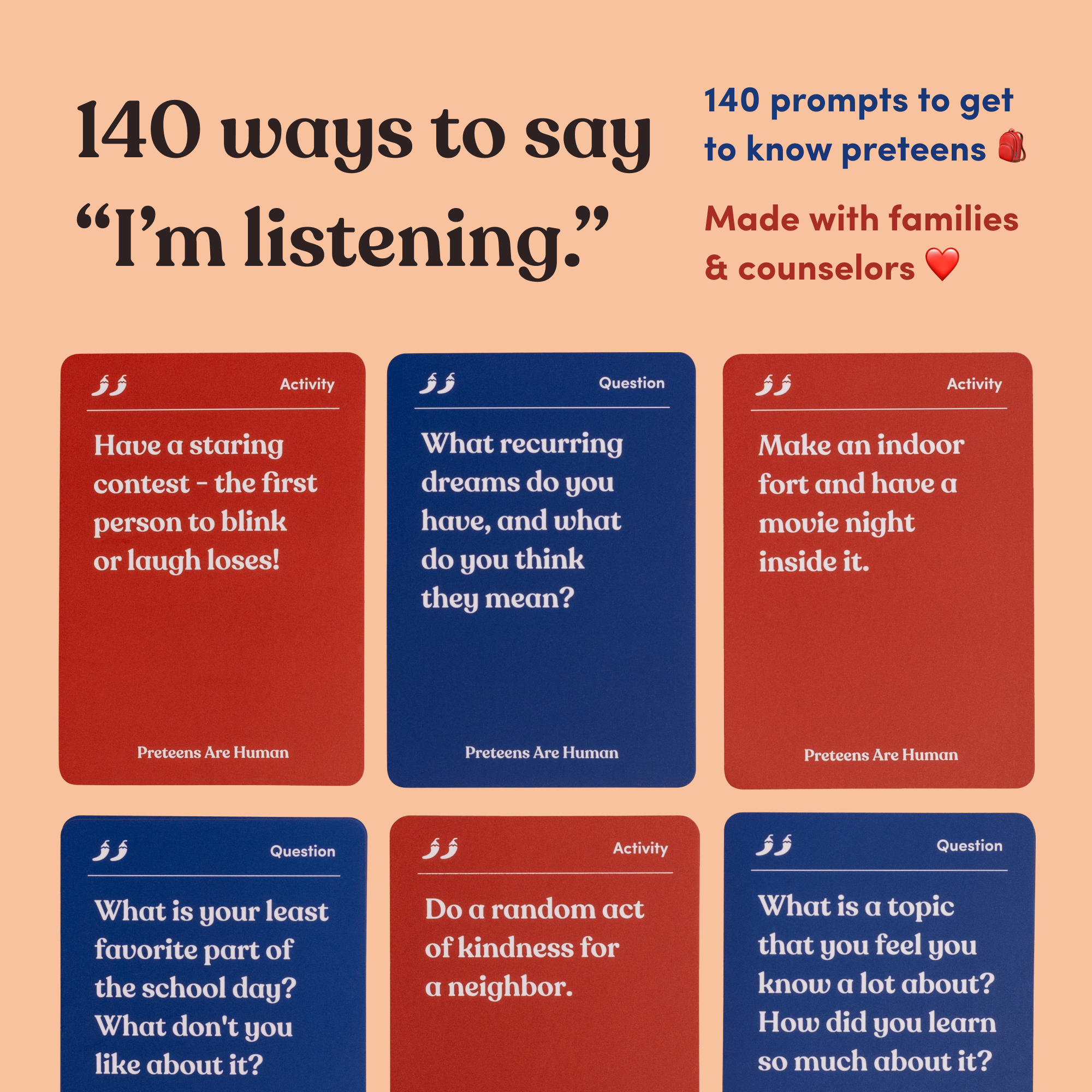 Parents Are Human | Card Games for Family, Love, & Healing - Wholesale Card Game - Preteens Are Human (Ages 11-13+)2