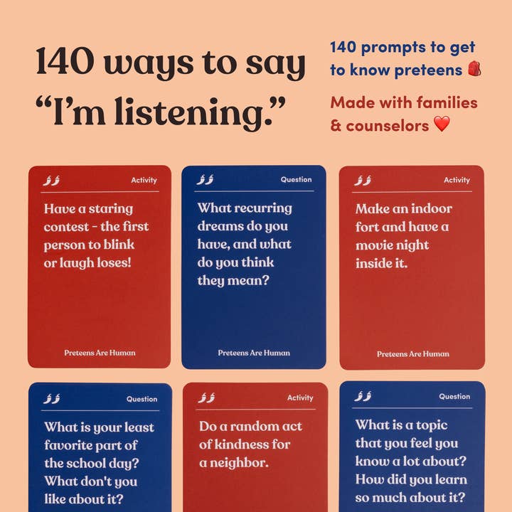 Parents Are Human | Card Games for Family, Love, & Healing - Wholesale Card Game - Preteens Are Human (Ages 11-13+)2
