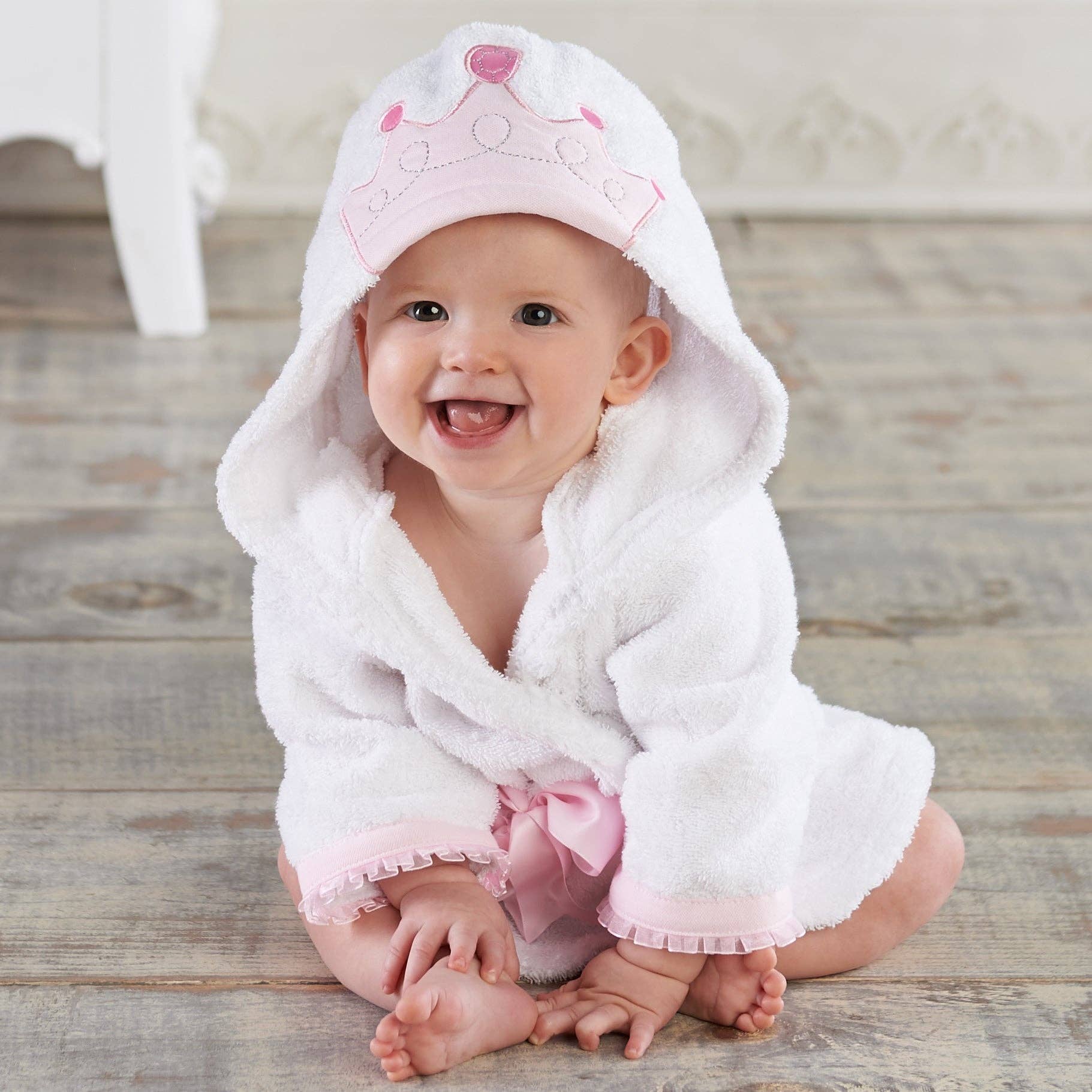 Baby Aspen – wholesale Robe – Kids – Little Princess Hooded Spa Robe (Personalization Available)3