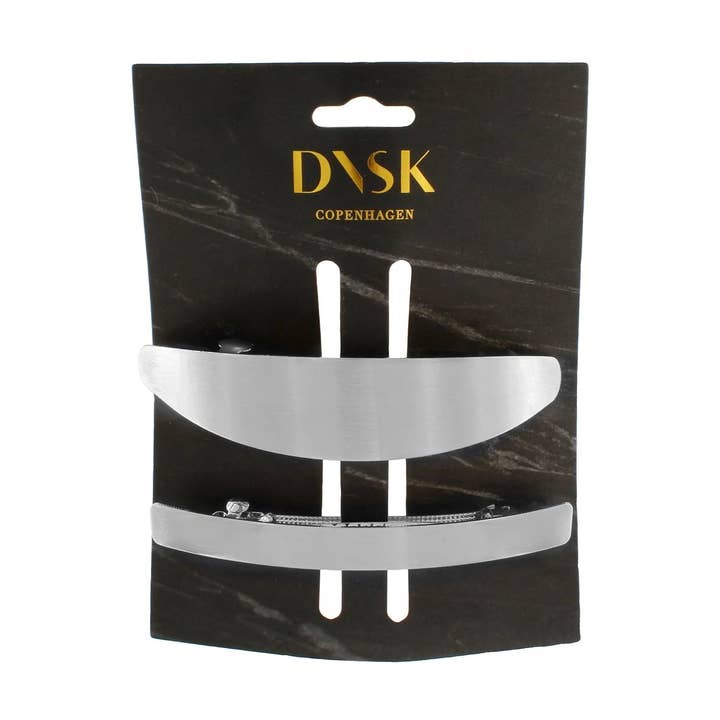Theia Hair Clip Silver Plating, 2 On Card for wholesale by Dansk Copenhagen