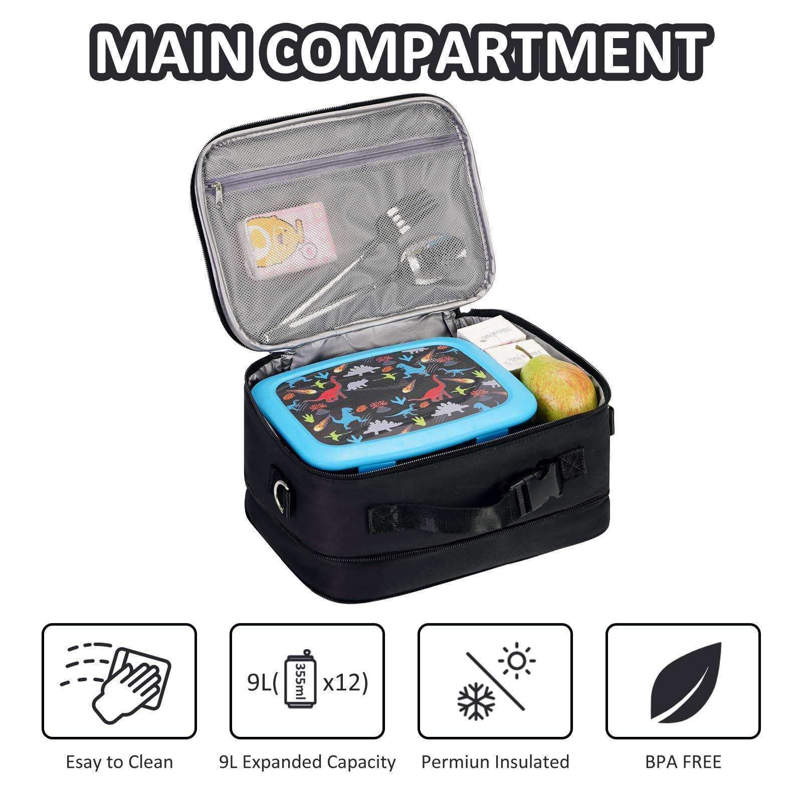 wandf – wholesale Lunch bag/box – Kids – Insulated Lunch Tote Bag Kids Expandable Lunch Box WF704813