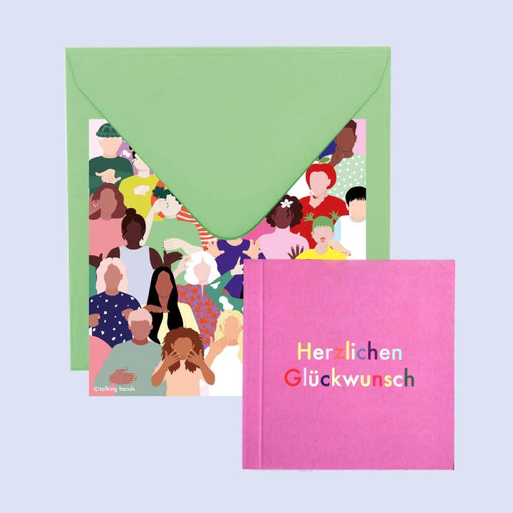 Greeting card as a flipbook: “Congratulations” for wholesale by talking hands flipbooks