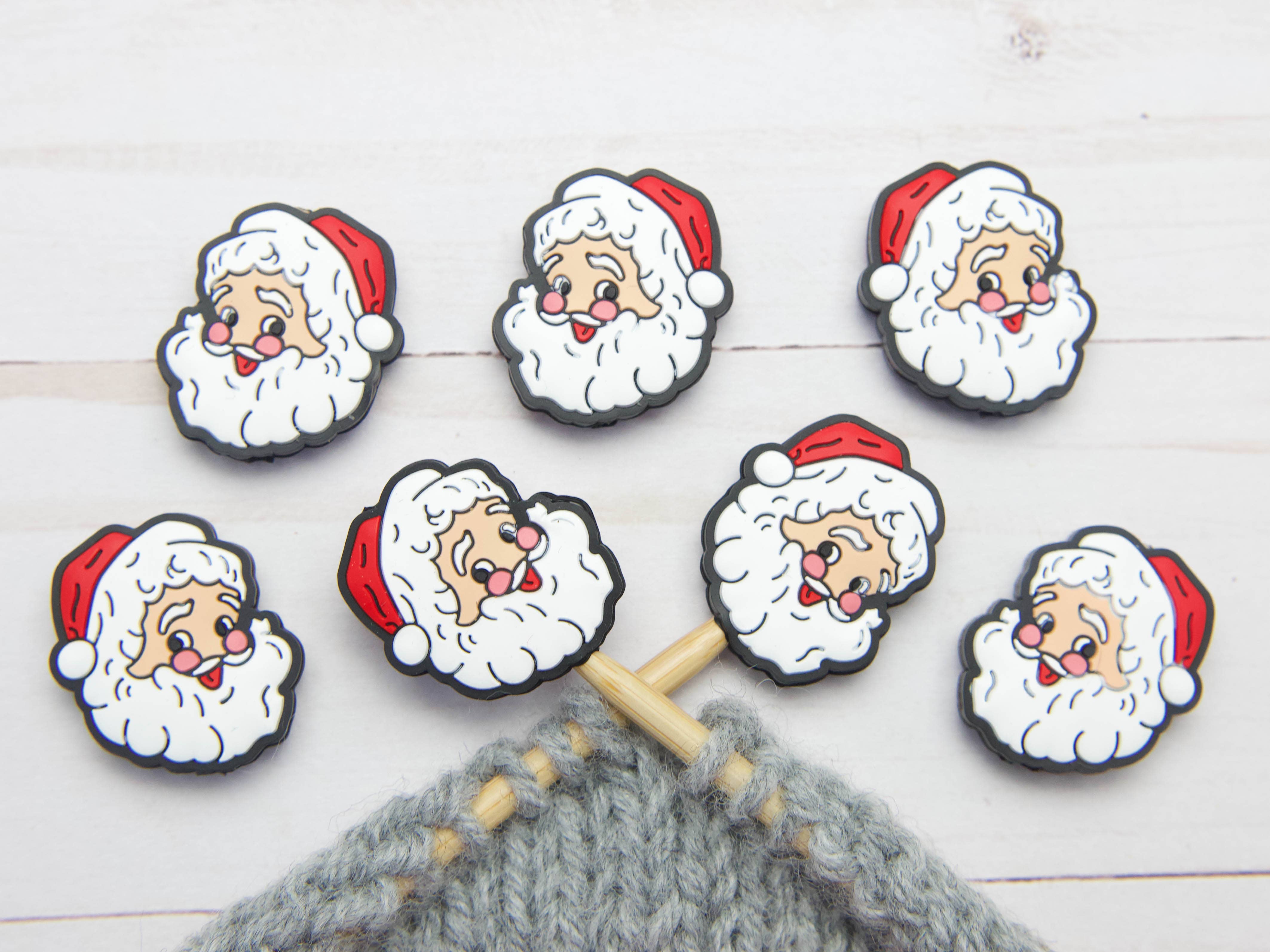 Fox & Pine Stitches – wholesale Knitting needles – Classic Santa | Stitch Stoppers 1