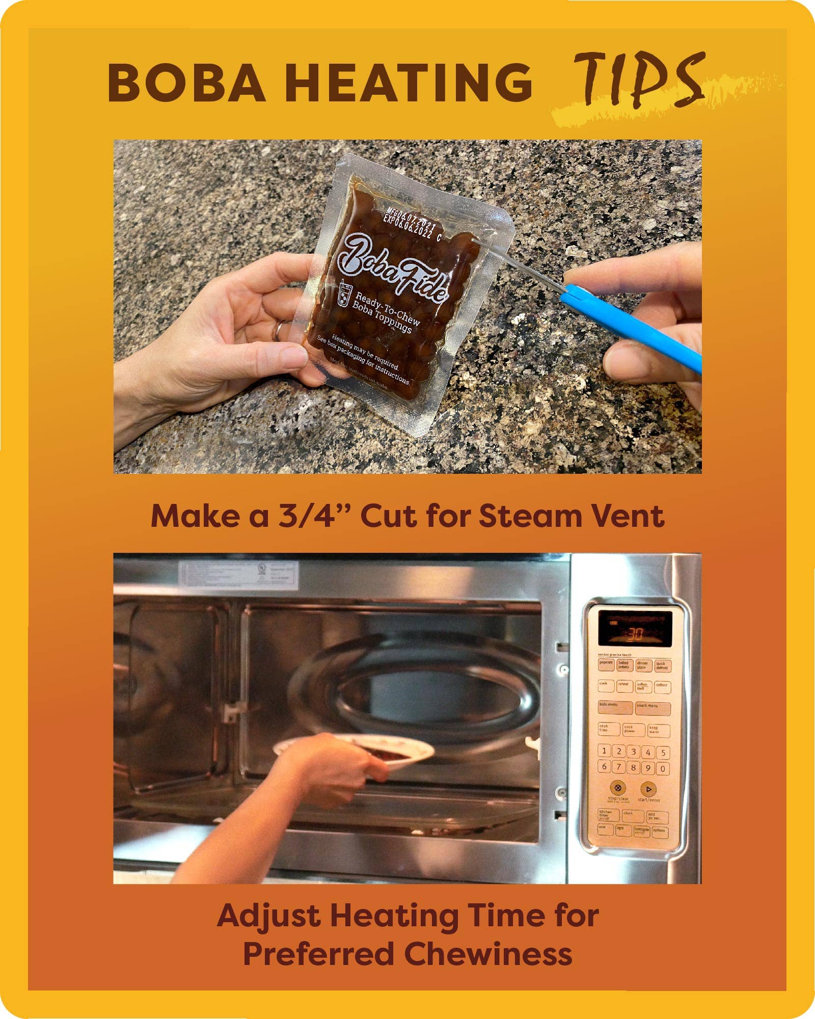 Boba Fide – Engroshandel DIY-drikkekit – Boba Fide Instant brunt sukker boba tapioka perler (60 pakker, engros)6