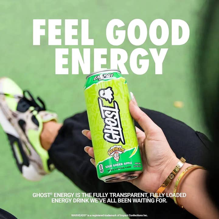 Echo Sales Canada - Wholesale Sports/Energy Drink - GHOST ENERGY WARHEADS Sour Green Apple- Sugar Free Energy Drink - 12-Pack, 16oz Cans3