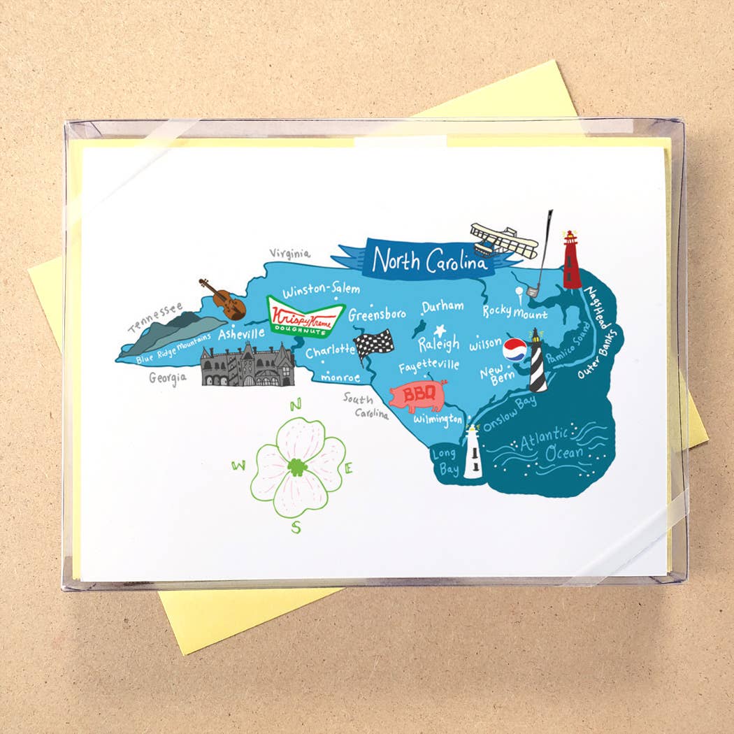 Allport Editions - Wholesale Briefpapier/indexkaartenset - Hallo USA Boxed Card-serie - ALLE 50 STATEN HIER!35