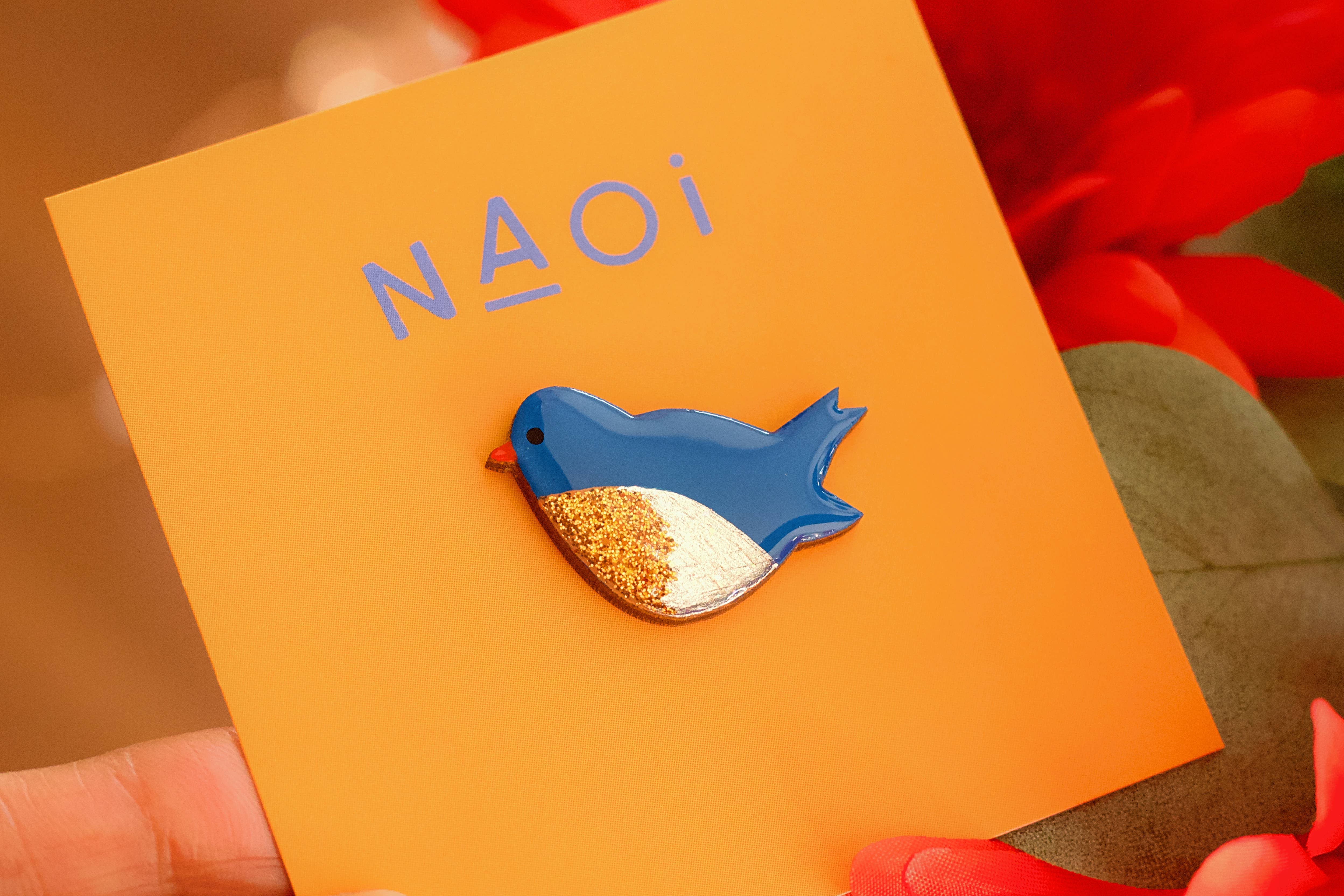 Naoi - Wholesale Brooch - Bluebird Pin Brooch - Handmade to Order1