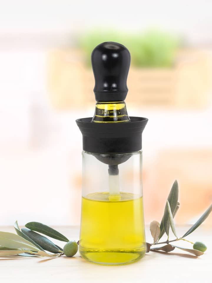 Oil Bottle with Built in Silicone Brush for wholesale by Fine Life Products