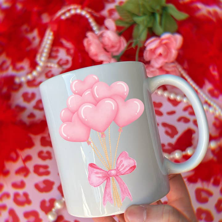 Cosmic lovely - Wholesale Coffee mug - Pink Love Balloons 12oz Mug0