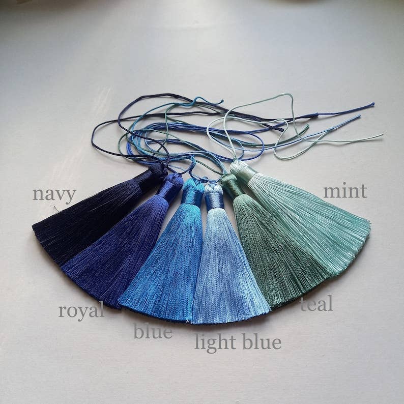 HandmadeBestSeller – wholesale Tassel earrings – Silky Tassels – Colorful Decorative Fringe1