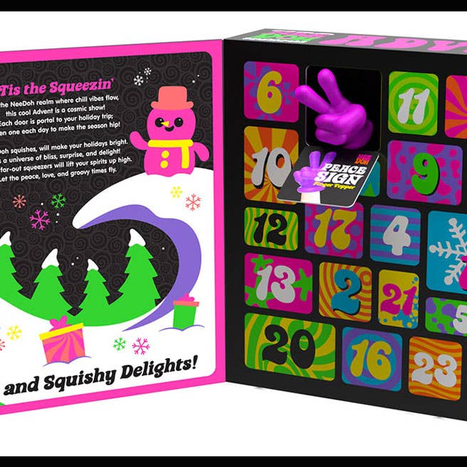 Curious Minds Toys – wholesale Advent calendar – 1 NeeDoh Advent Calendar - 24 days of Squish - Christmas Gif