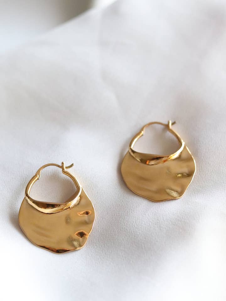 Austin Earrings - Stainless Steel - Gold plated Earrings for wholesale by Cedar and Cypress Designs